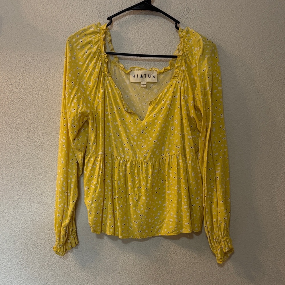 Hiatus Yellow Floral Women's Top